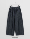 [Unisex] Parento Raw Denim Banding Balloon Wide Pants