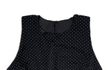 Verge Dot Balloon Pumpkin Sleeveless Blouse