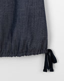 [BAONHAUS] Teensy Ribbon Balloon Denim Long Skirt