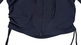 Hoan Lace Sleeveless Shirring Hood Zip-Up