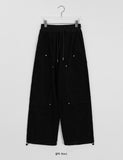 [unisex] Adela bending string corduroy carpender rivet wide pants