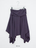 Woots Stripe Folding Layered Midi Skirt