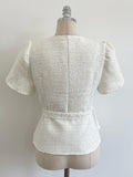 Beno Square Spangled Tulip Tweed Jacket (Belt Set)