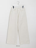 Muntove Color Cotton Wide Pants