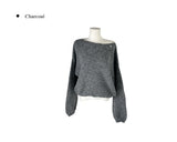 Peto Loose Pendant Lip Neck One-Shoulder Knit