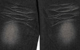 Cardin Black Blue Washing Wide Denim Pants