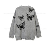 Butterfly Damage Over Knitwear