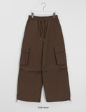 [unisex] Lentico Banding String Padding Wide Cargo Pants