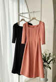 Newvier Heart Neck Puff One Piece