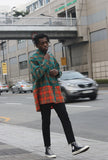 Heavy Overfit Check Colorblock Shirt