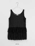 Toroki Mesh Dot Tiered Layered One Piece