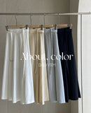 Kelly Flare Banding Long Skirt (Belt Set)