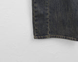 Wick Yellow Washing Slit Long Wide Denim Pants