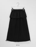 Niola Dot Nylon Layered Long Skirt
