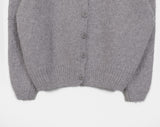 Nedic cozy ribbed collar loose fit knit cardigan