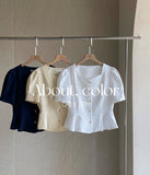 Cloa Heartneck Puff Peplum Jacket Blouse
