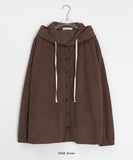 Nameko corduroy over hood shirt