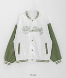 [unisex] Riom Color Matching Printed Over Varsity Jacket