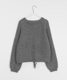 Toony string two-way knit zip-up