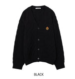 Wappen Cable V-Neck Cardigan