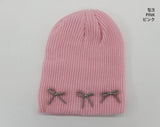 Monet Beads Ribbon Ballet Core Ribbed Beanie Hat