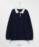 [BAONHAUS] Minets Over Color Matching Collar Rugby Tee