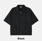 Vibe pin tuck short sleeve jacket