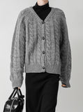 Olly Shetland Wool Cable Cardigan