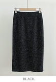 Benilla Color Matching Tweed H-line Skirt