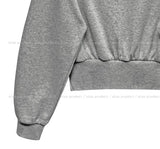 Loin crop off-shoulder sweatshirt