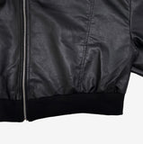 Viola cropped leather jacket