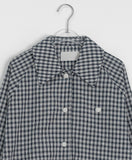 Kinu Button Check Over Cotton Jacket