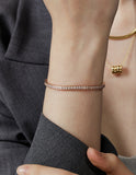 Essence Silver Square Channel Tennis Bracelet