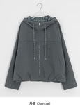 Behi Check Color Matching Hood Windbreaker