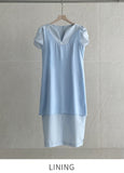 Leje Heart Neck Tweed Pin Tuck One Piece