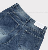 Combed fabric washed wide denim
