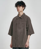 Paneled Zip-Up Shirt