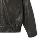 Rotten washed vintage leather jacket