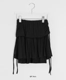 Haromi Shirring Ribbed Banding Skirt Pants