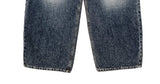 Quart Brushed Deep Blue Denim Washing Wide Pants