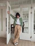 Molded Cable Collar Cardigan