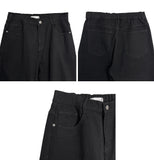 Eto Wide Black Cotton Pants