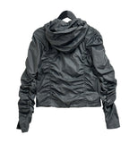Shirring cap hood nylon jumper