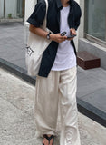 Summer Long Side Detail Linen Pants