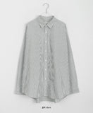 [unisex] Wata Cotton Stripe Over Shirt