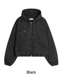Pedo Dyeing Crop Hood Jacket
