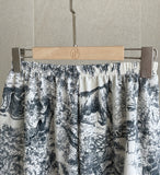 Helpful Summer Toile Short Sleeve Shorts Pajama Set