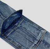 Dust washing cargo denim pants