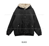 Dozen Rivet Raccoon Fur Hooded Padding