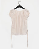 Kuya puff sleeve short sleeve blouse